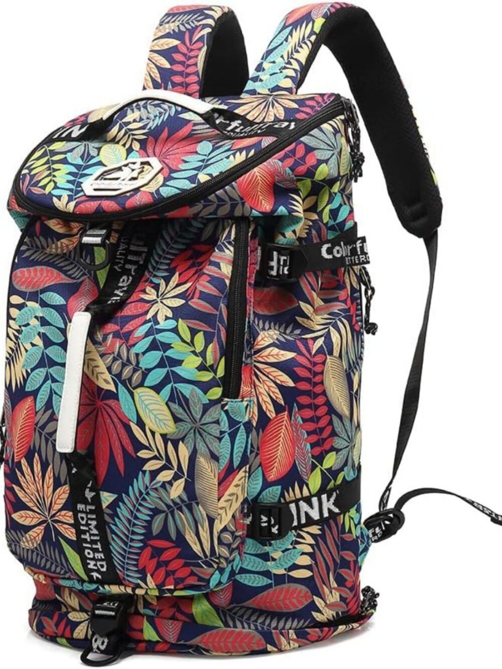 Waterproof Gym Duffle Backpack with Shoe Compartment for Travel, Sports & Hiking